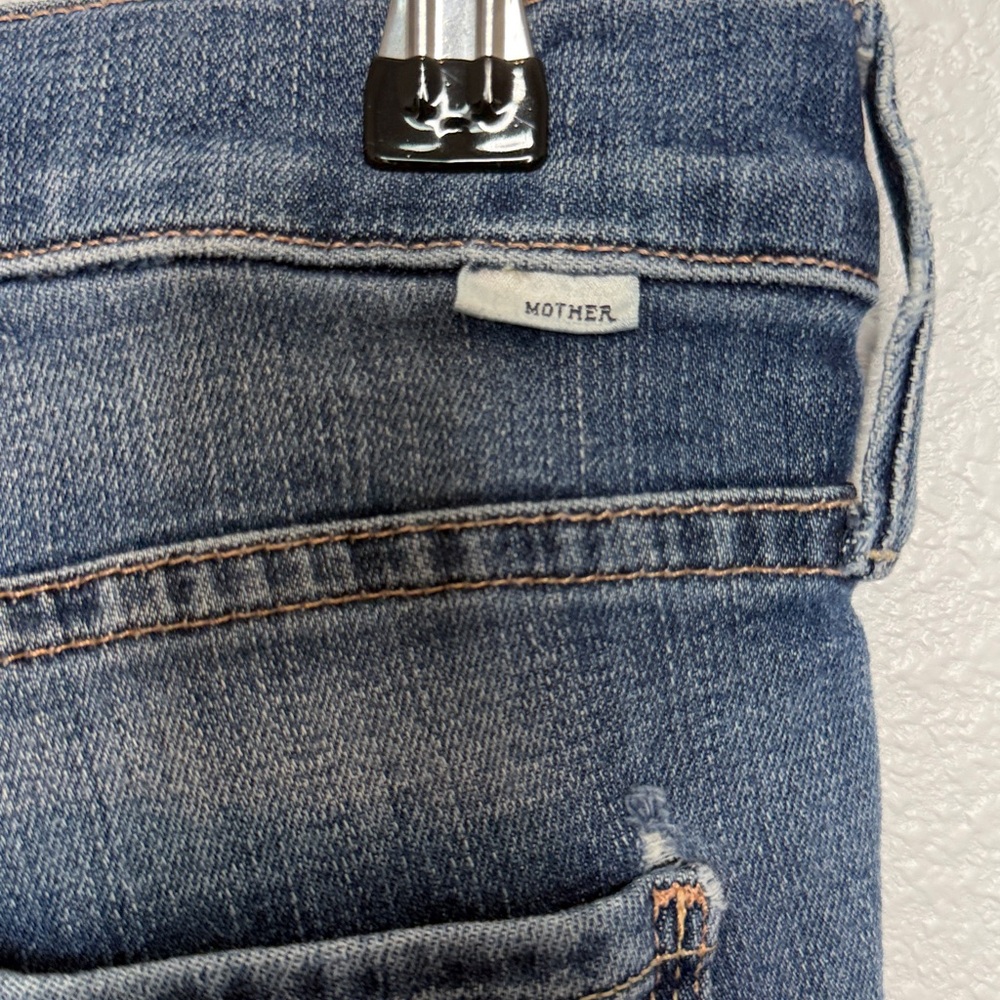 MOTHER The Stunner Zip Two Step Fray Denim Jeans 29” Waist - Picture 5 of 7